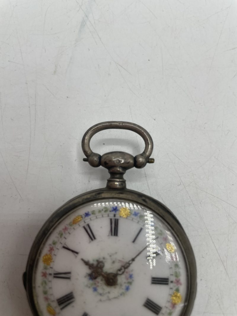 Ancienne montre à gousset en argent fin – Image 5