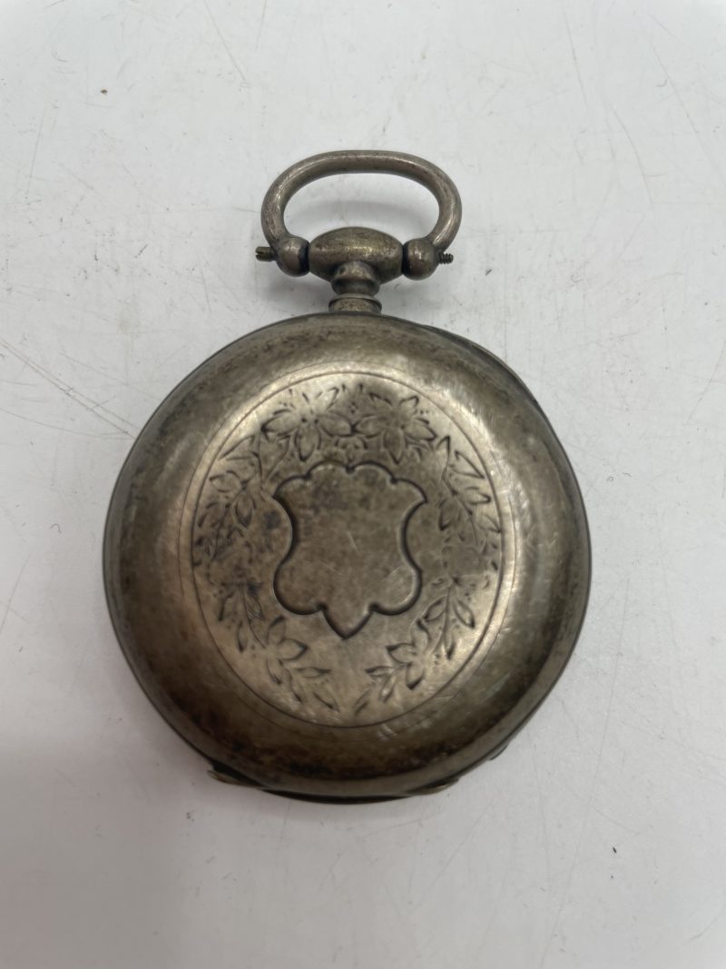 Ancienne montre à gousset en argent fin – Image 11
