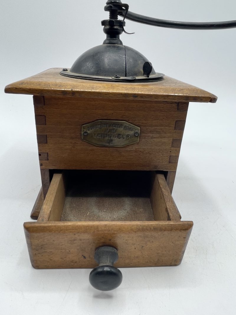 Ancien moulin à café en bois Mouvement Acier Forgé Le Vainqueur – Image 8