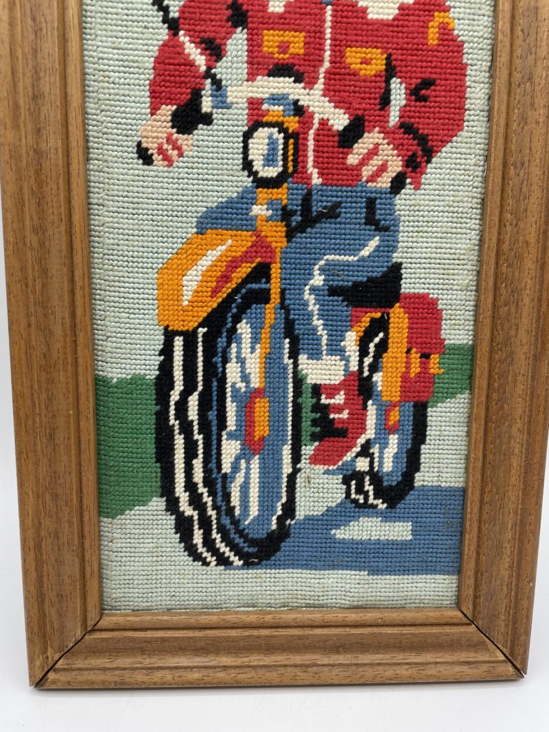 Tableau panneau crochet Poulbot vintage sur solex – Image 4