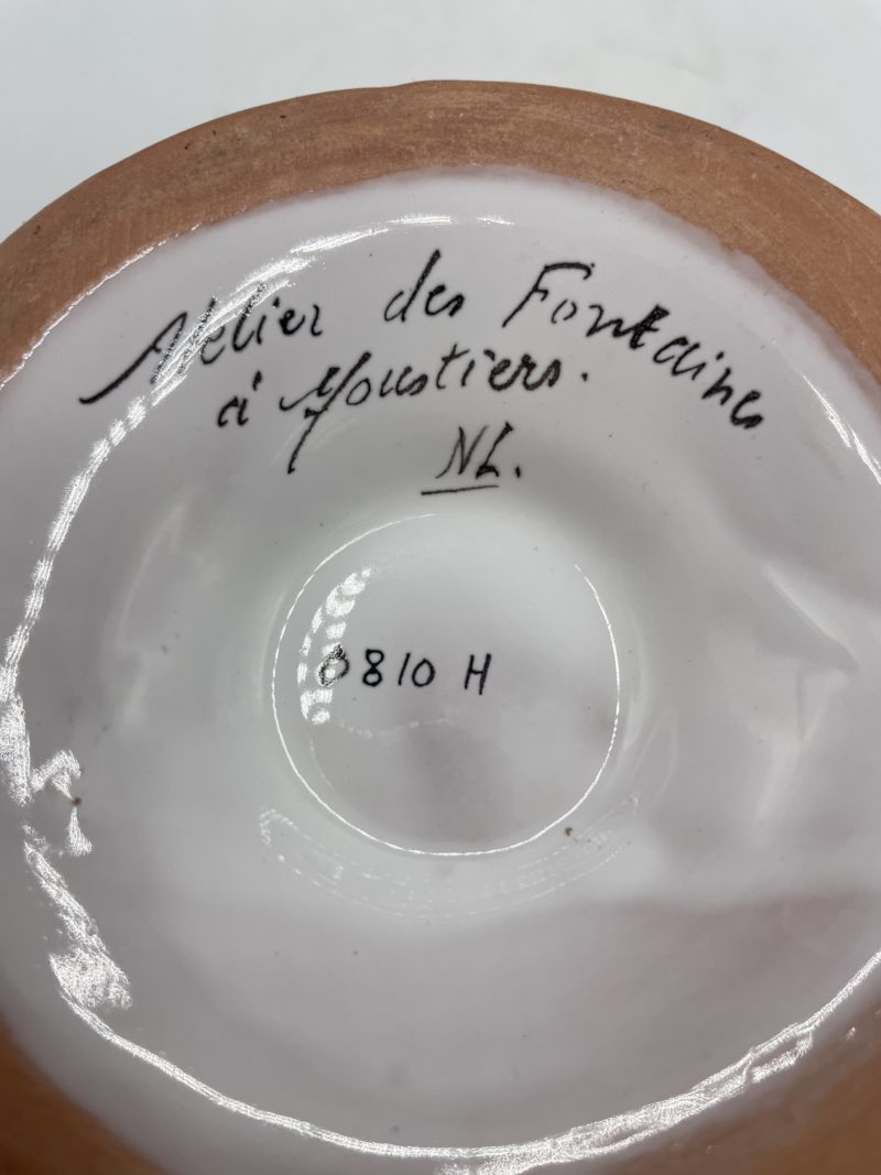 Vase pique  fleur faïence Moustiers Ateliers des Fontaines – Image 16