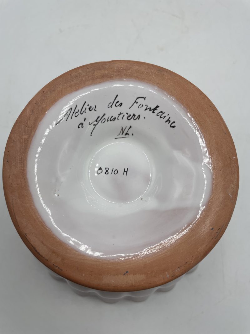 Vase pique  fleur faïence Moustiers Ateliers des Fontaines – Image 14