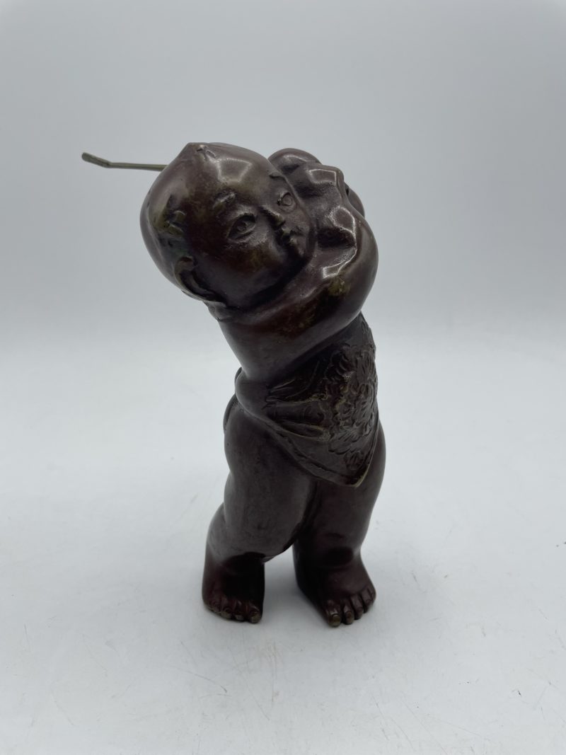 Statuette en bronze enfant chinois club de golf – Image 2