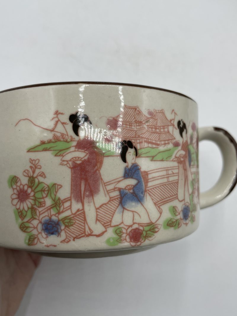 Lot 5 tasses et soucoupes Grès de Corée – Image 9
