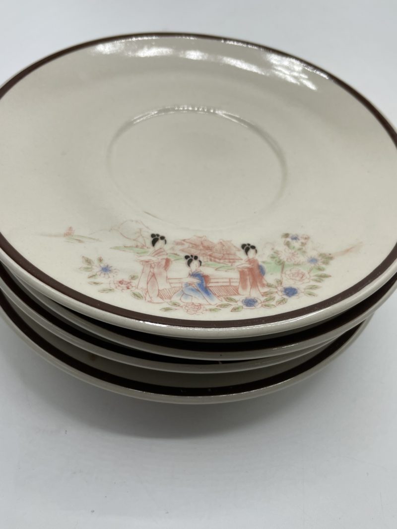 Lot 5 tasses et soucoupes Grès de Corée – Image 10