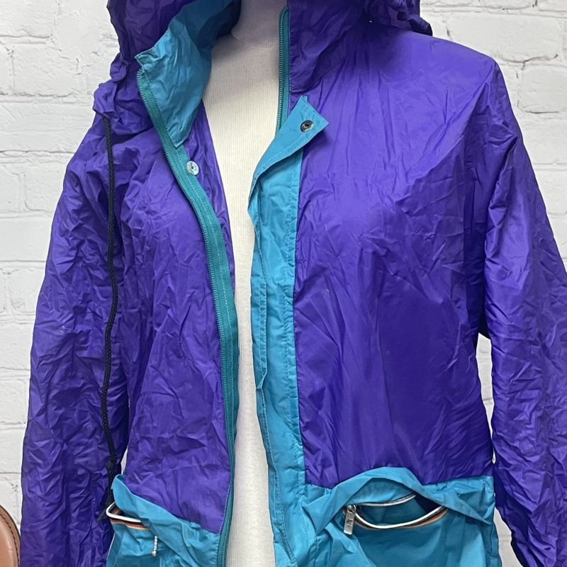 Veste kway bicolore turquoise violet (3)