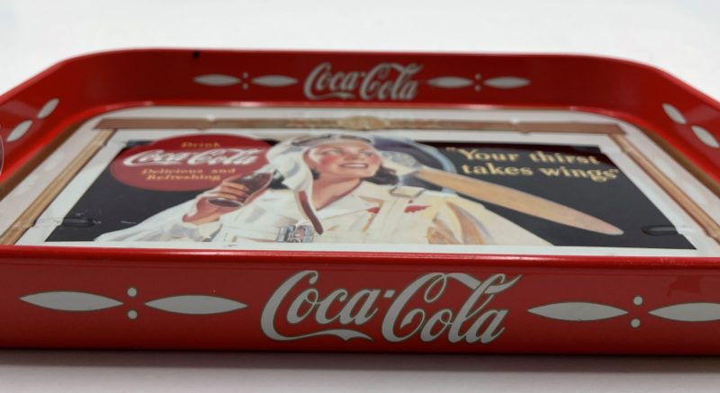 Petit plateau aluminium Coca Cola vintage – Image 3