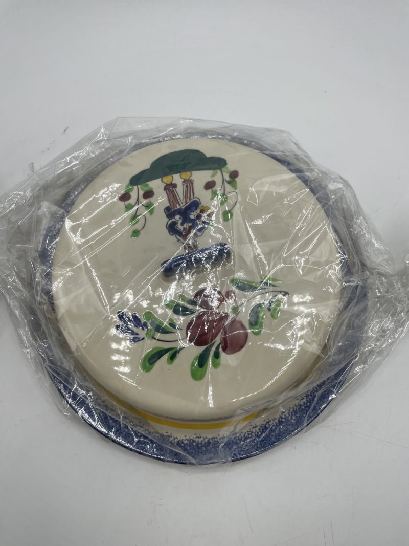 Lot assiette et cloche en céramique Honfleur – Image 2