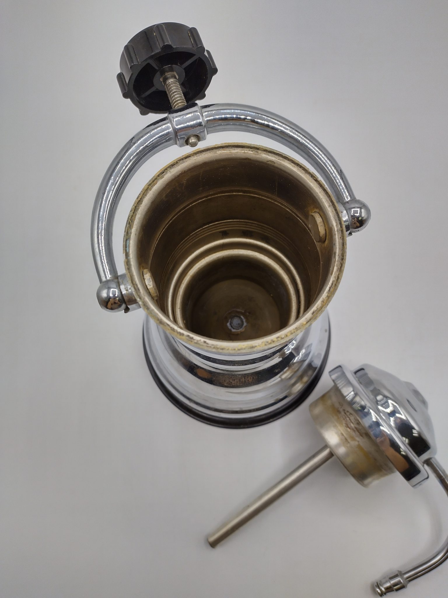 Cafetière égoïste vintage métal argenté – modèle déposé – années 50/60 - Arts de la table