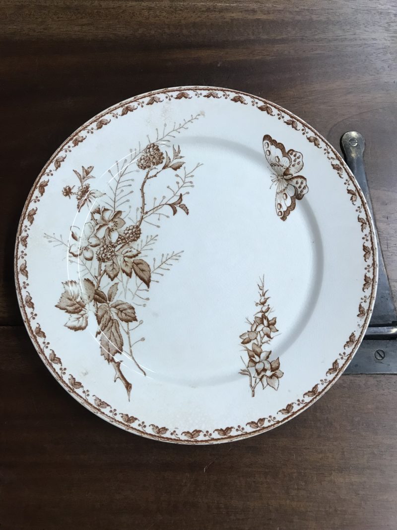 assiette terre de fer papillon