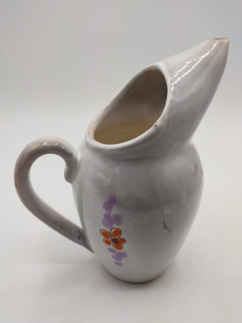 Carafe pichet artisanale céramique petites fleurs – Image 5