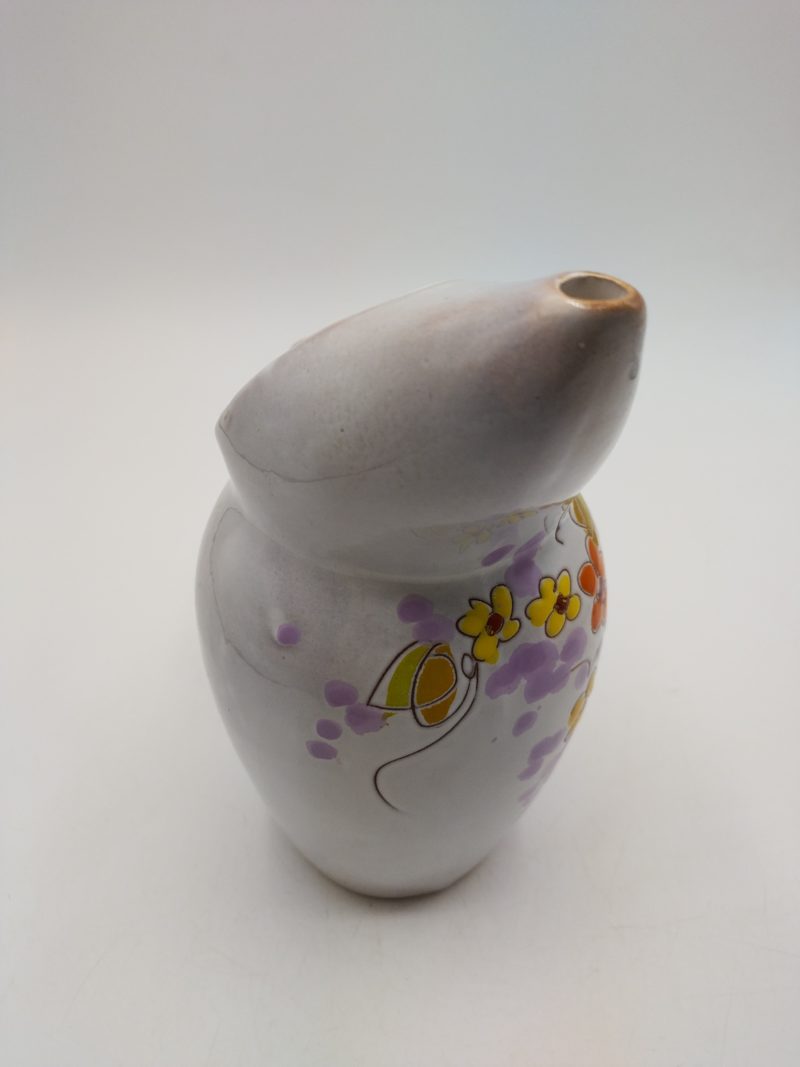 Carafe pichet artisanale céramique petites fleurs – Image 2