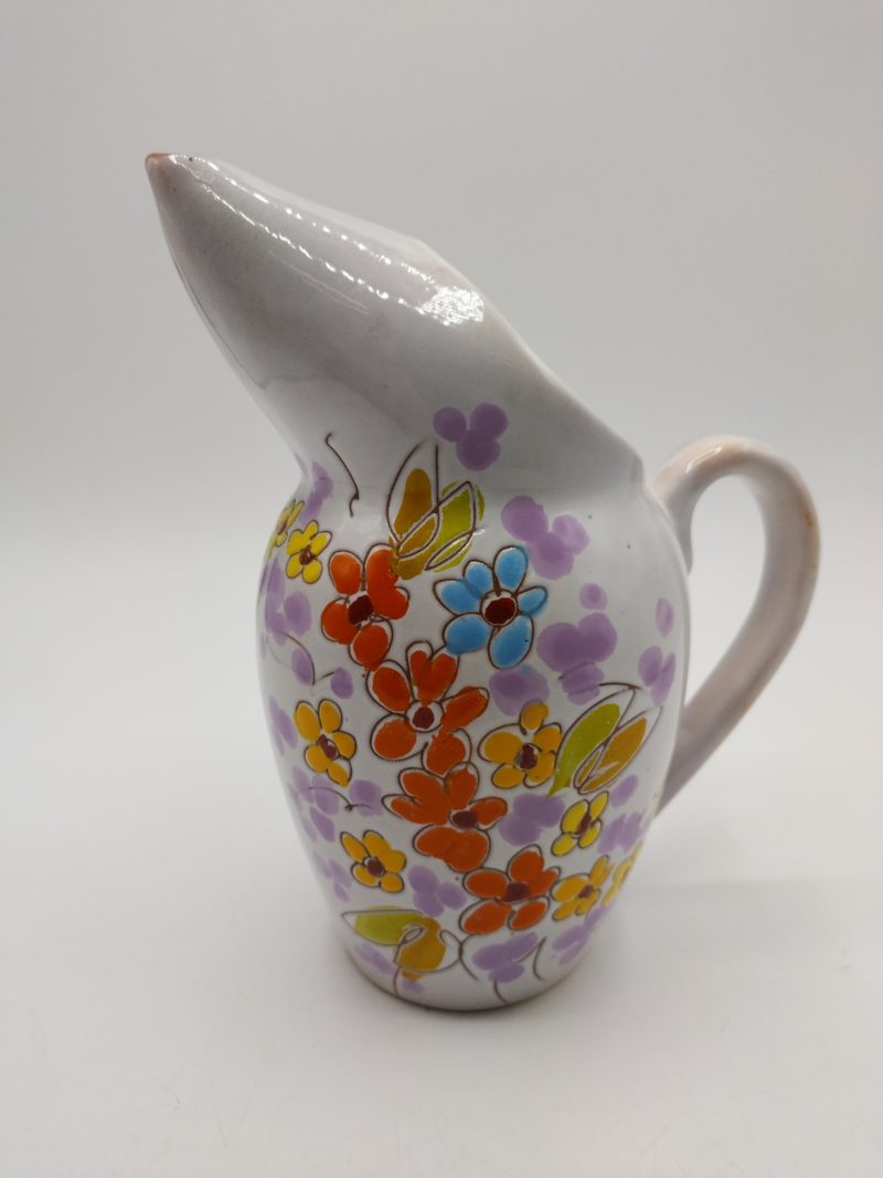 Carafe pichet artisanale céramique petites fleurs – Image 7