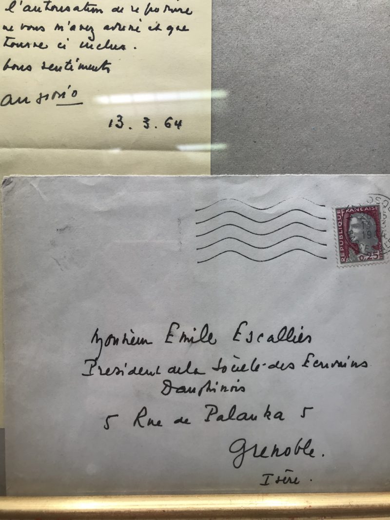 Lettre manuscrite de Jean Giono 1964 – Image 3
