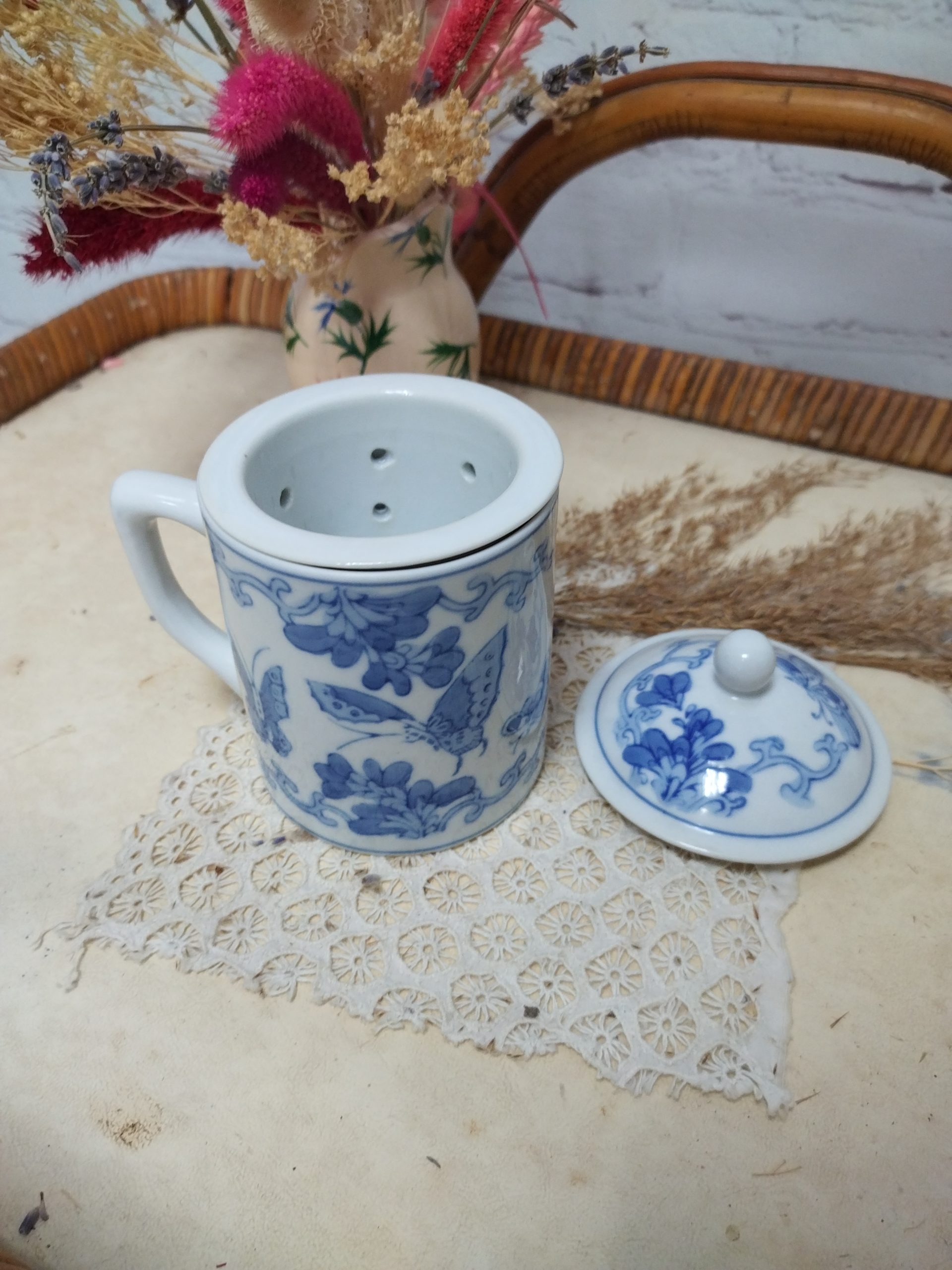 Tasse à Thé avec Infuseur Porcelaine