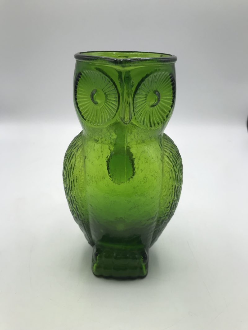 Vintage Kanawha verre hibou pichet, vert – Image 3