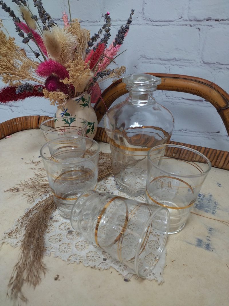 service alcool limonade verre carafe givre vintage (1)