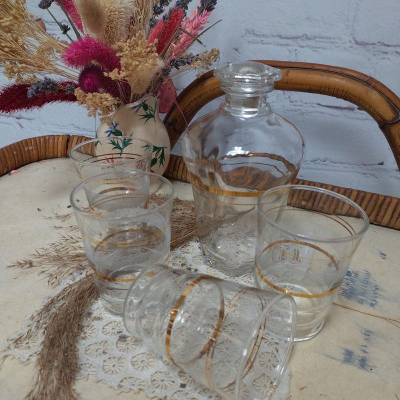 service alcool limonade verre carafe givre vintage (1)