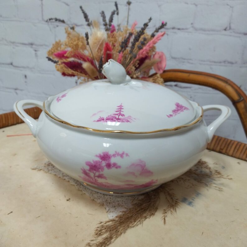 soupiere vintage porceliane limoges lourioux (1)