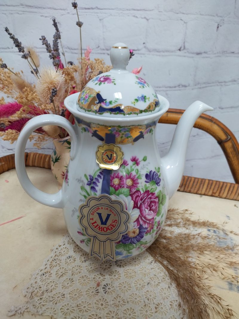 théière vintage porcelaine limoges vivazi (1)