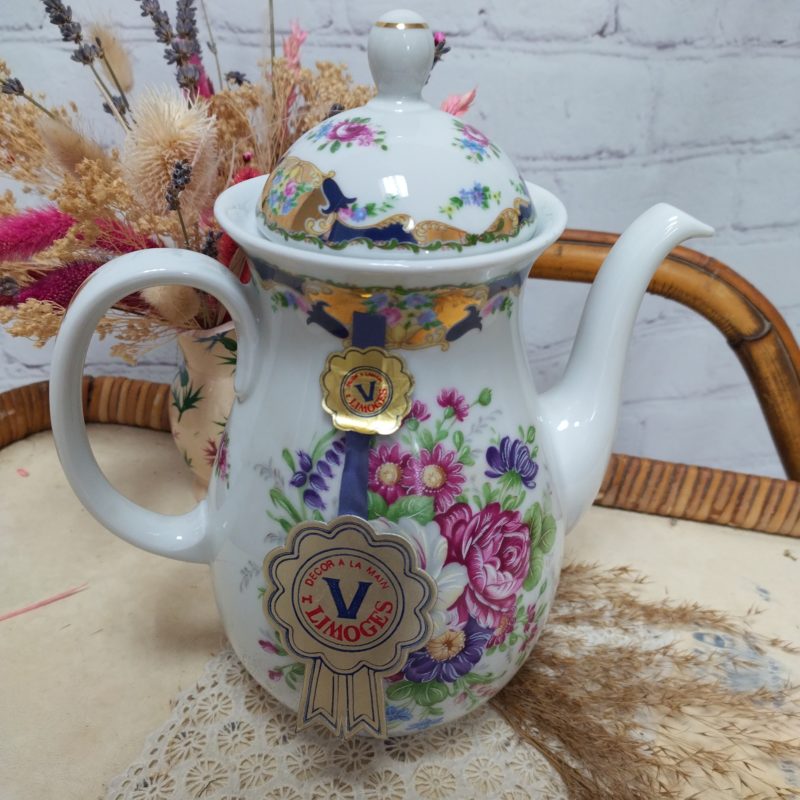 théière vintage porcelaine limoges vivazi (1)