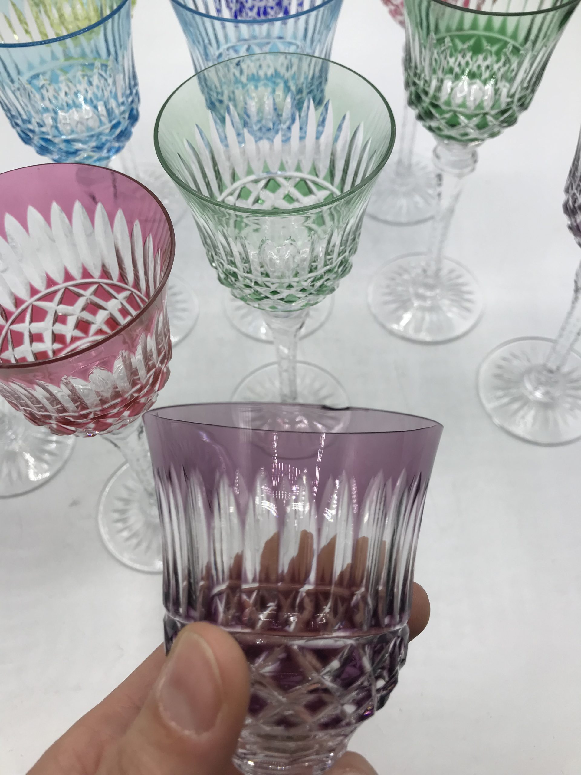 Verres à Vin en Cristal de Baccarat, 1950s, Set de 12 en vente sur