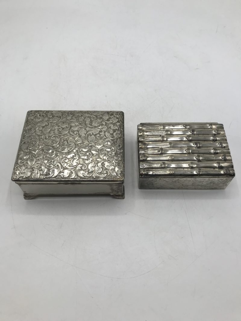 Lot de 2 Boites à bijoux en métal argenté – Image 7