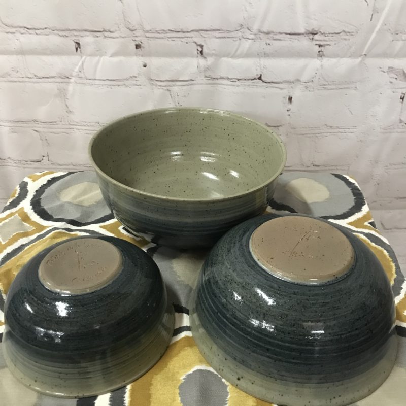 lot de 3 saladiers poterie artisanale