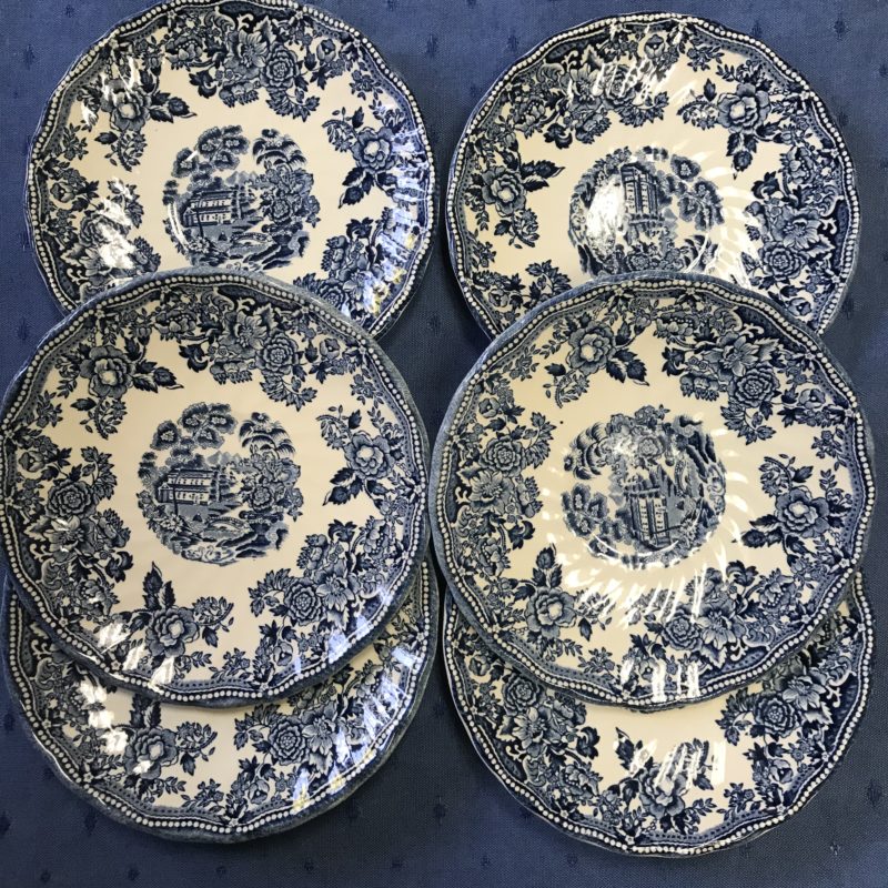 lot de 6 assiettes a déjeuner Staffordshire