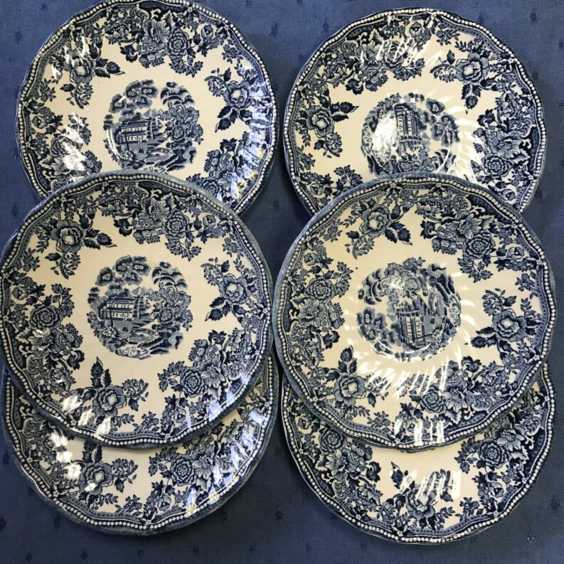 lot de 6 assiettes a déjeuner Staffordshire