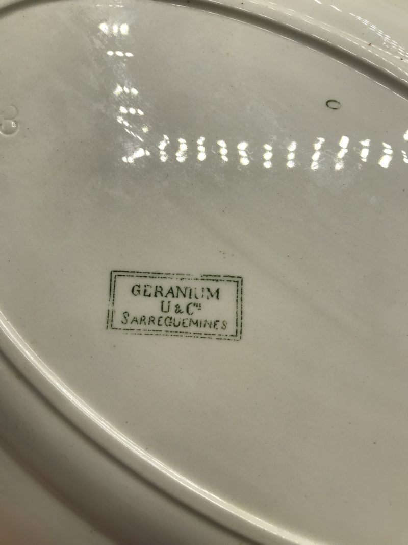 plat Sarreguemines géranium