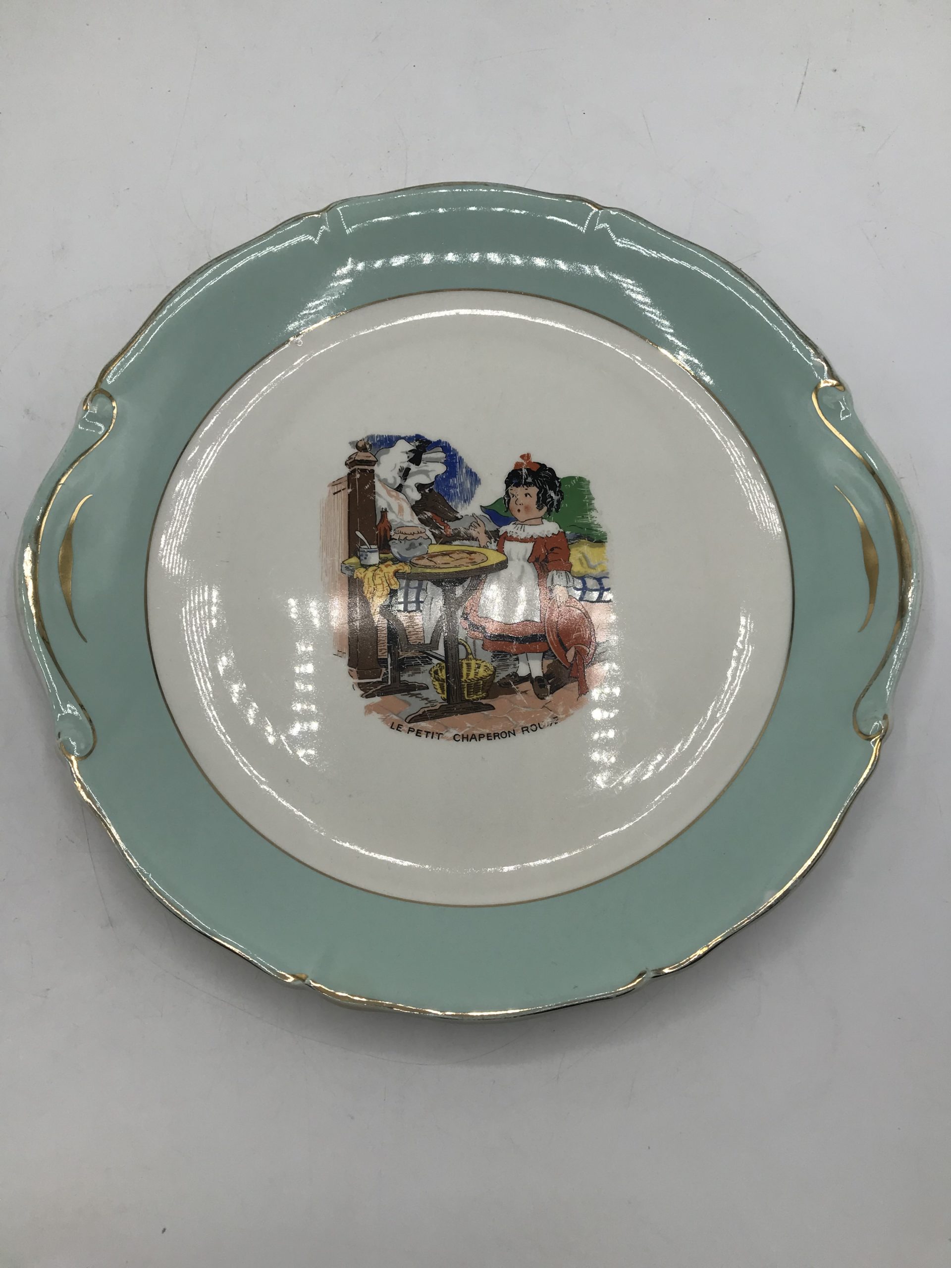 Assiettes plates blanc et or - St Amand – Selection Coeur