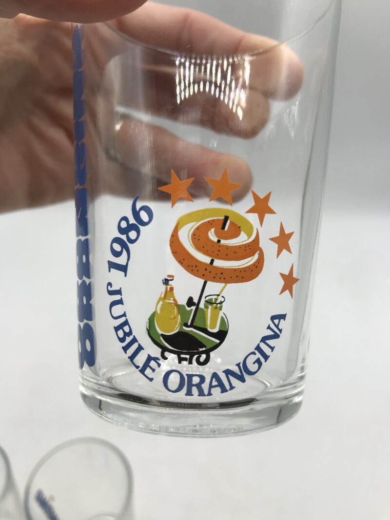 5 verres Orangina 1986