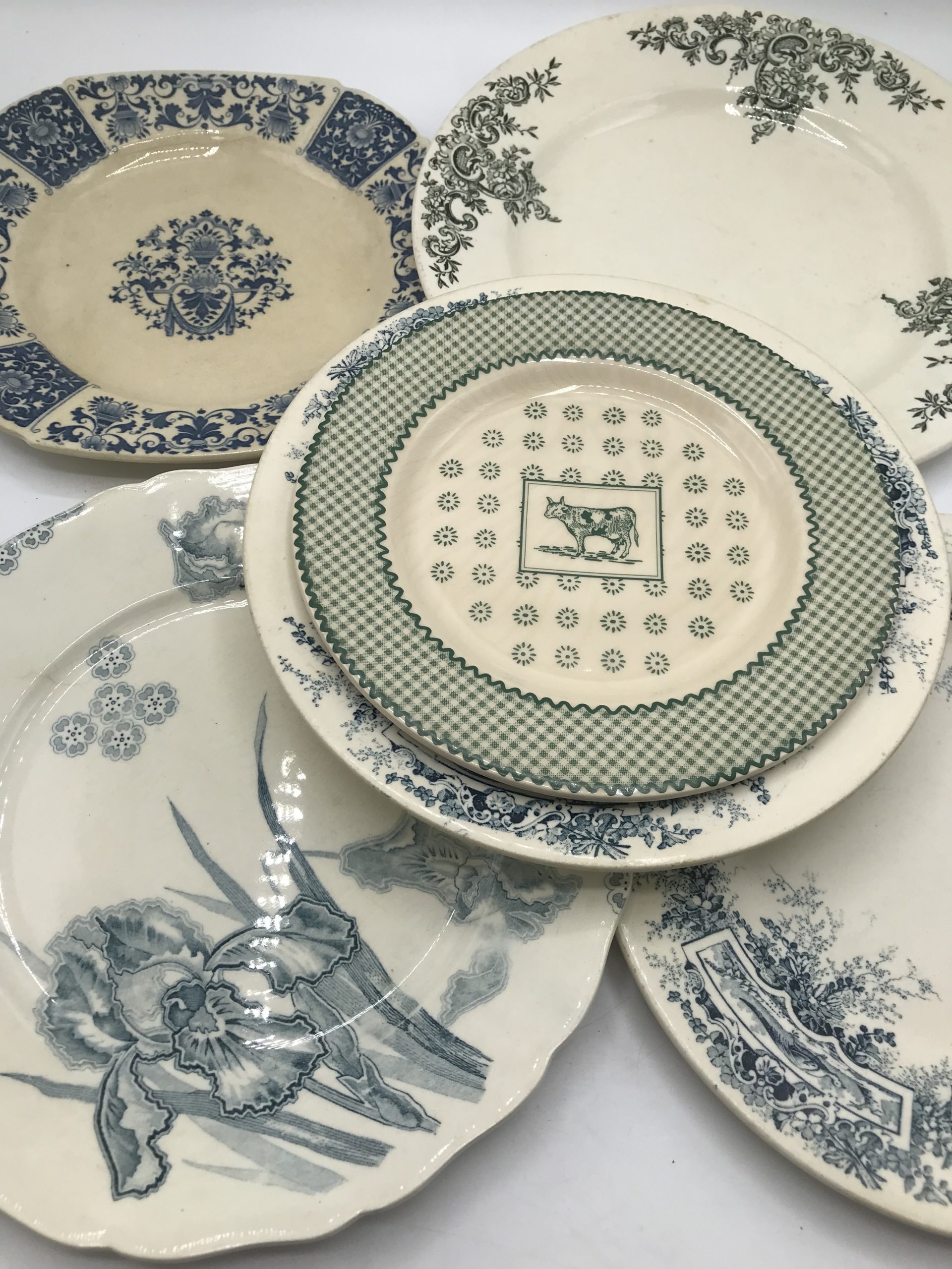 Lot De 6 Assiettes à Dessert Geneviève Lethu – Modèle Grain De Riz – Faïence Taupe – Diamètre 21 Cm – Classique Intemporel