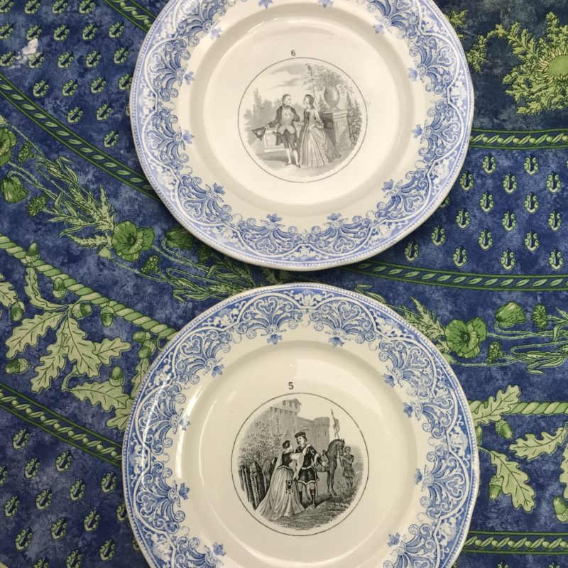 lot de 2 assiettes terre de fer