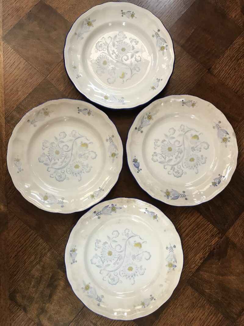 lot de 4 assiette Lunéville