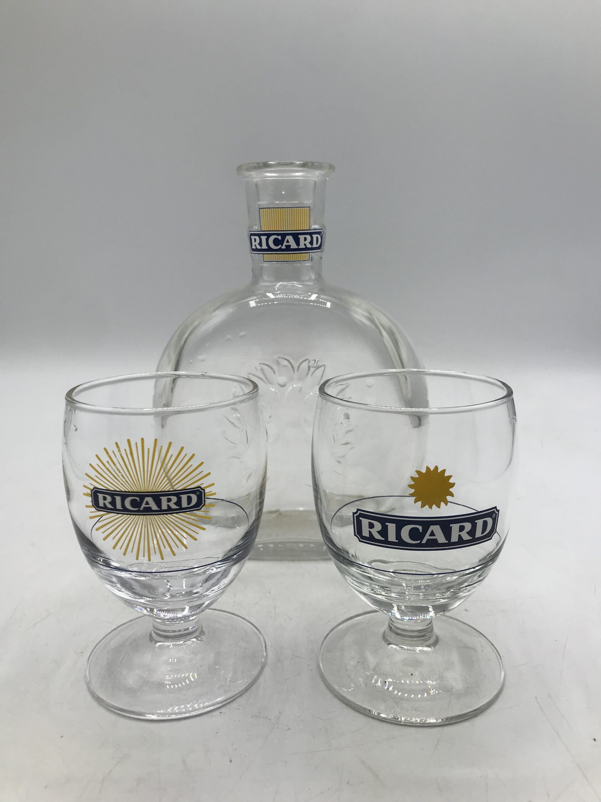 Carafe et deux verres RICARD - Ressourcerie Histoires Sans Fin