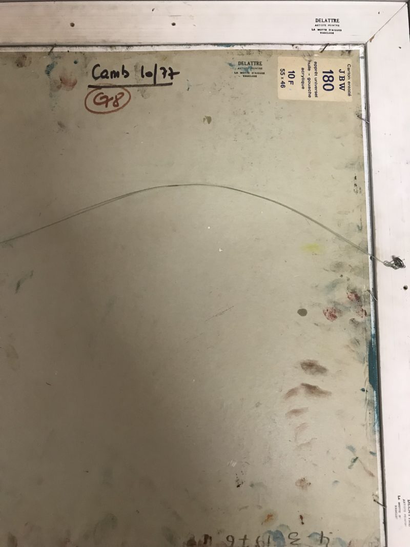 Tableau tournesol "Intimité fleurie" signé Delattre – Image 6