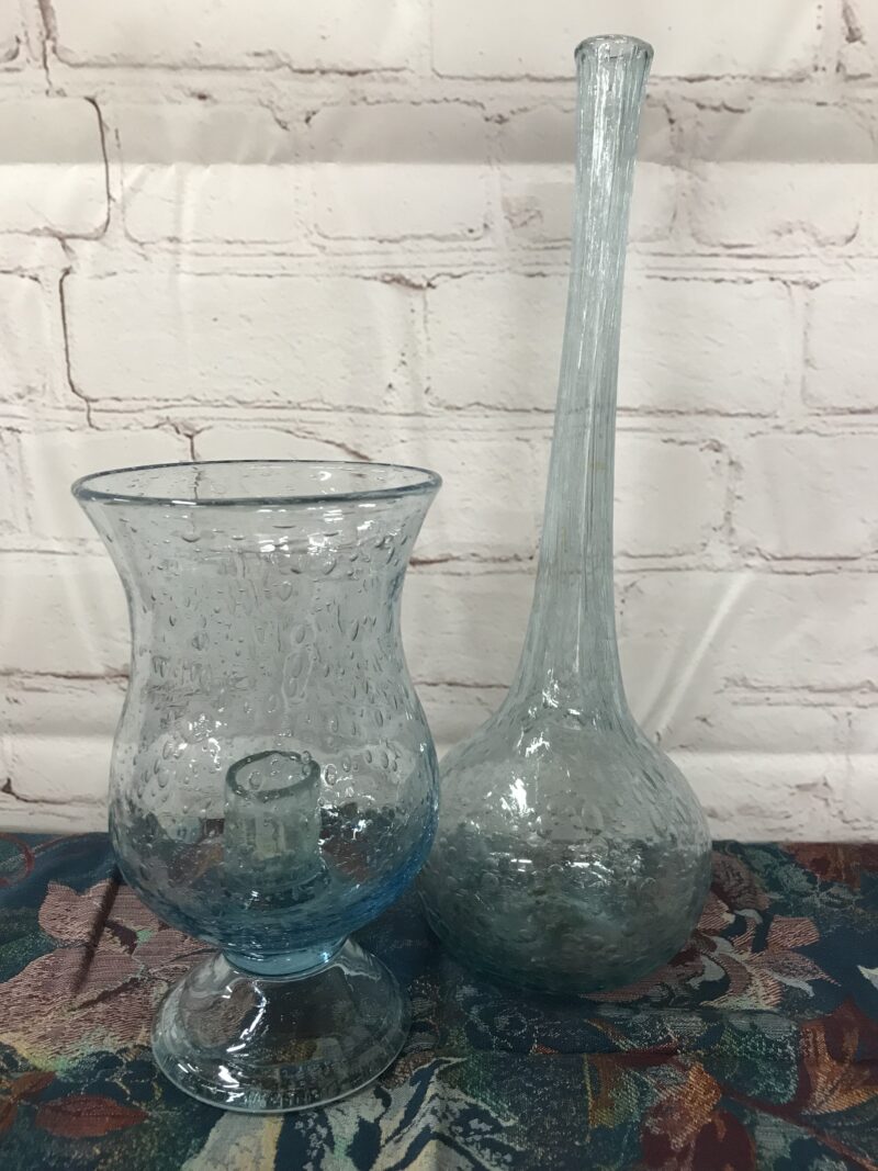 Ensemble Biot verre soufflé 2 pièces