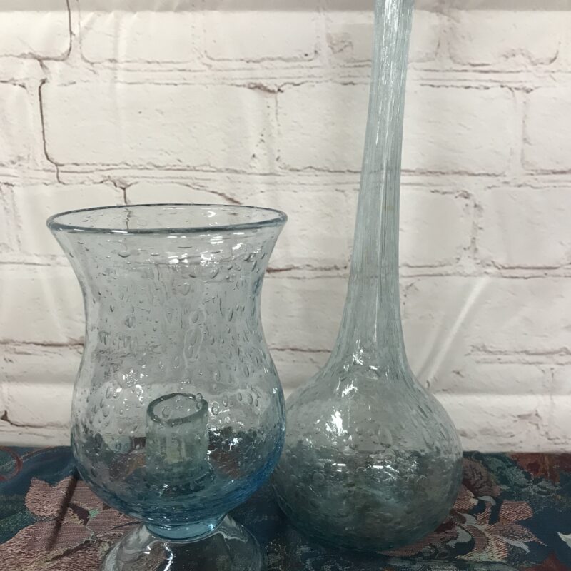 Ensemble Biot verre soufflé 2 pièces