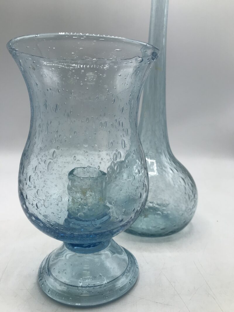 Ensemble Biot verre soufflé 2 pièces