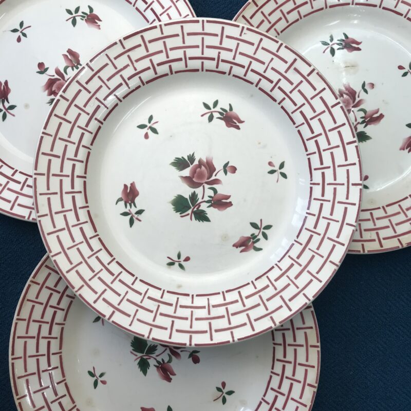 Lot de 4 assiettes Sarreguemines Rosa