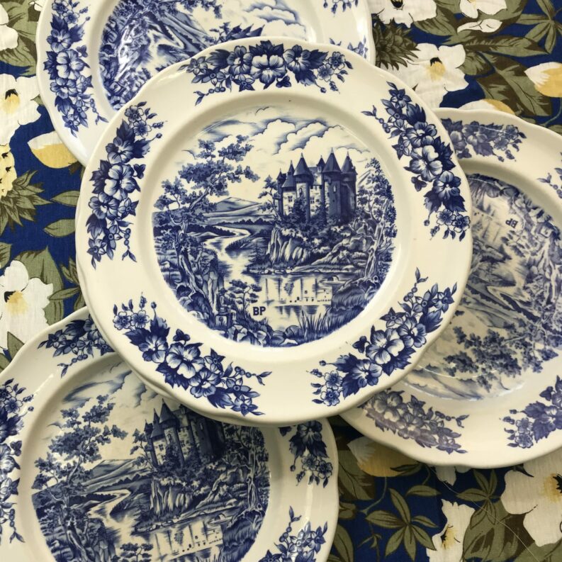 Lot de 6 assiettes Pyroblan B.P