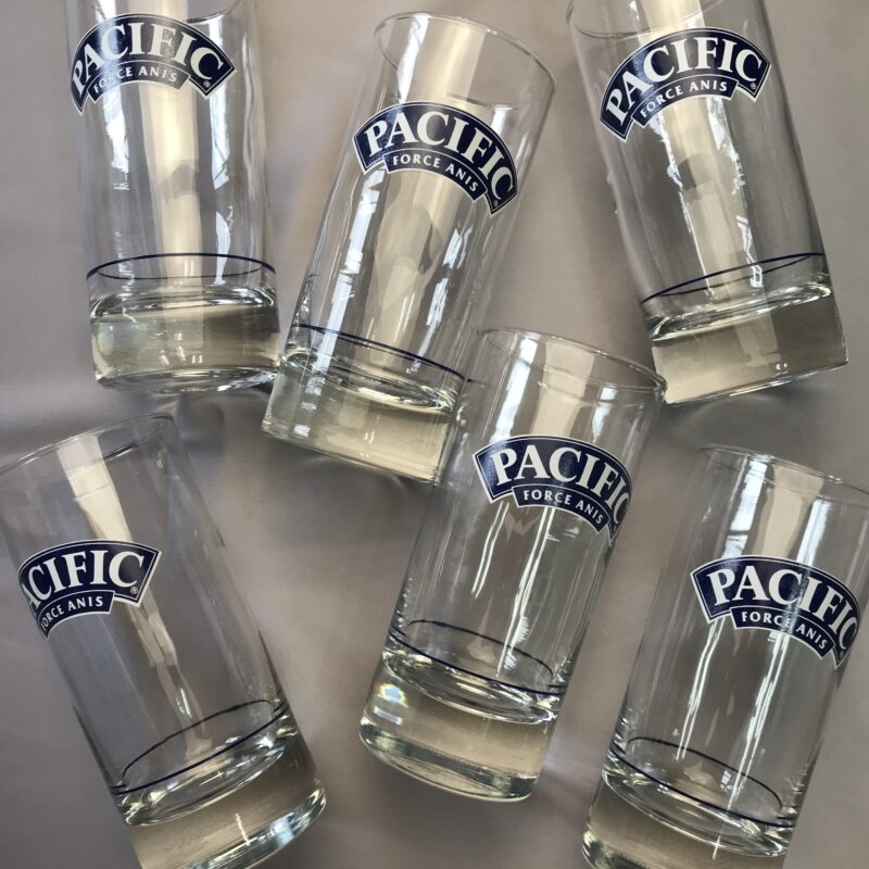 Lot de 6 verres Pacific force anis