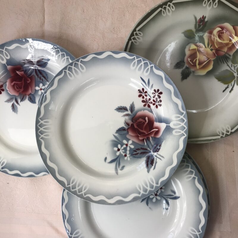 Lot de 7 assiettes Digoin Adèle et Olga