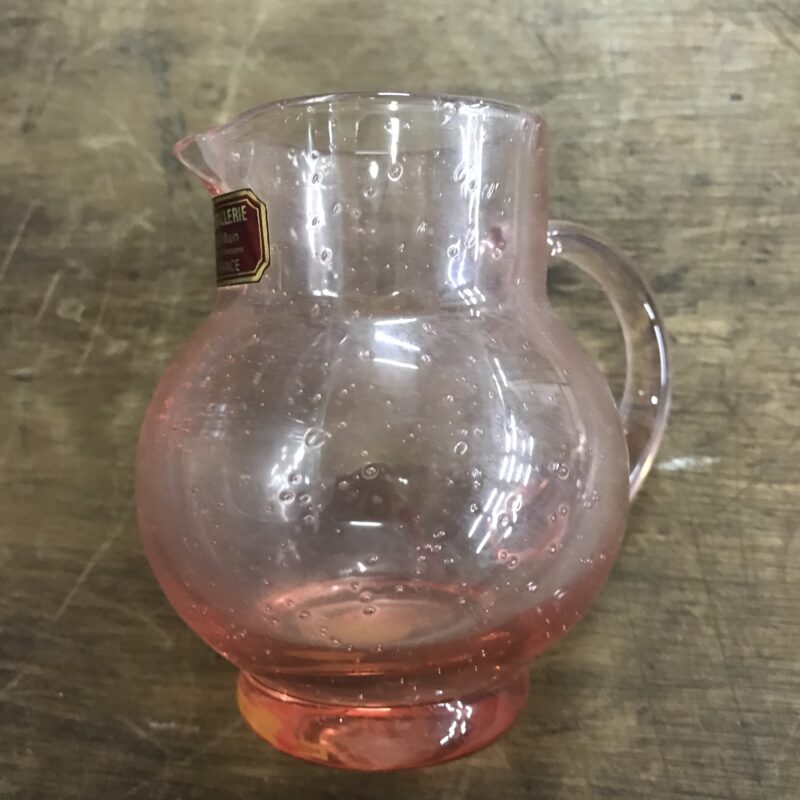 Petit broc verre soufflé bouche Cristallerie