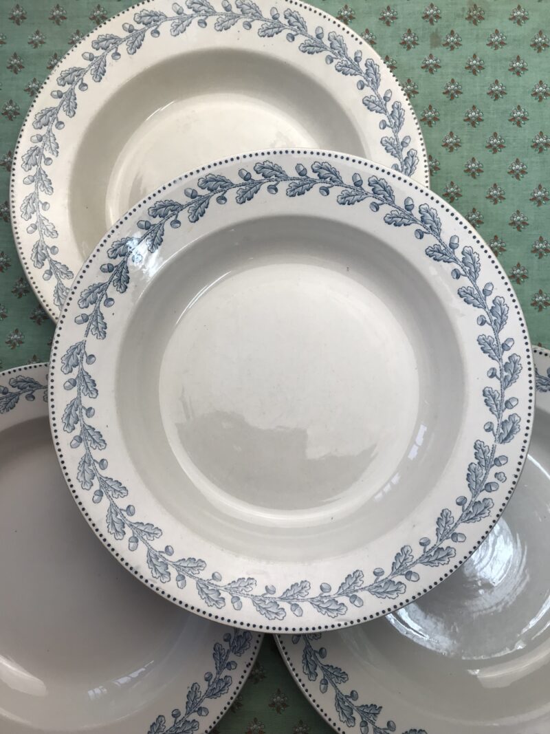 lot de 4 assiettes Sarreguemines chêne