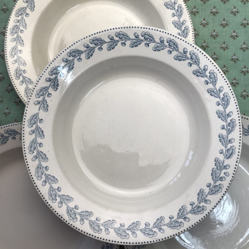 lot de 4 assiettes Sarreguemines chêne