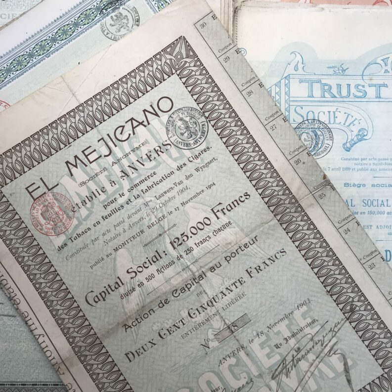 Gros lot de bons au porteur 1904-1898