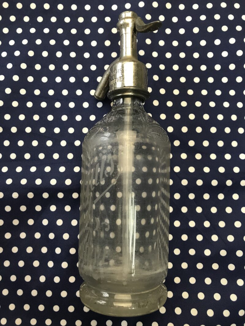 siphon eau de seltz vintage en verre
